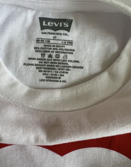 Дитяча футболка Levis 1-2 роки