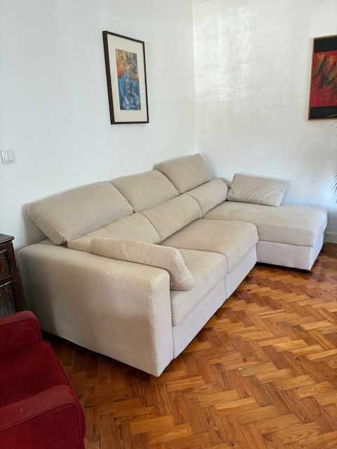 Sofá de 3 lugares com Chaise Longue