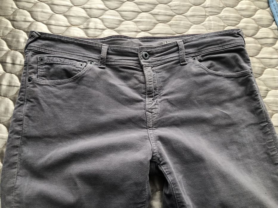 Męskie spodnie Jack Wills – Szare Sztruksy W32 L32