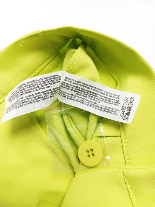 Nowe cienkie limonkowe spodnie damskie cargo wysoki stan Primark M/38