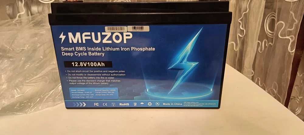 Акумулятор LiFePO4 12,8V 100Ah з BMS в наличии быстрая отправка