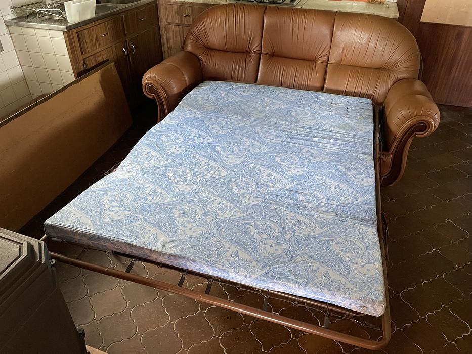 Conjunto 3 Sofás em Pele