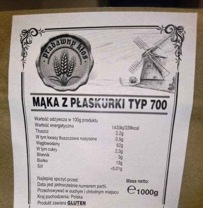 Mąka orkiszowa żytnia płaskurka samopsza