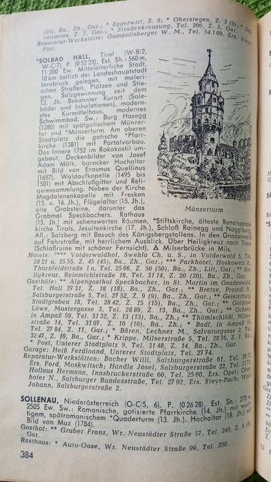 Stary przewodnik dla kierowców ,Austria 1963