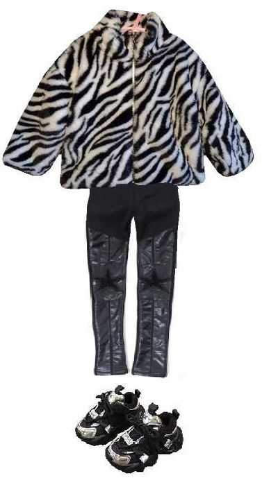 *_* Komplet dziewczęcy zebra Bluza, Spodnie, Adidasy rozm. 110, nowy