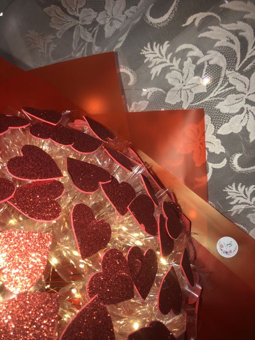 Букет с бабочек сердечек