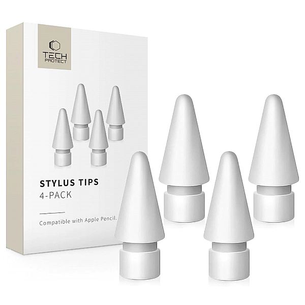 Tech-Protect Stylus Tips 4-Pack Apple Pencil White