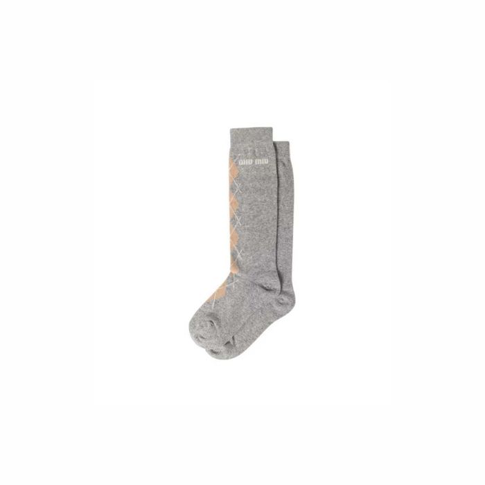 Шкарпетки Miu Miu Wool And Cashmere Socks Slate Gray