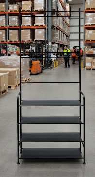 Вешалка напольная для одежды с полками для обуви и крючками для курток