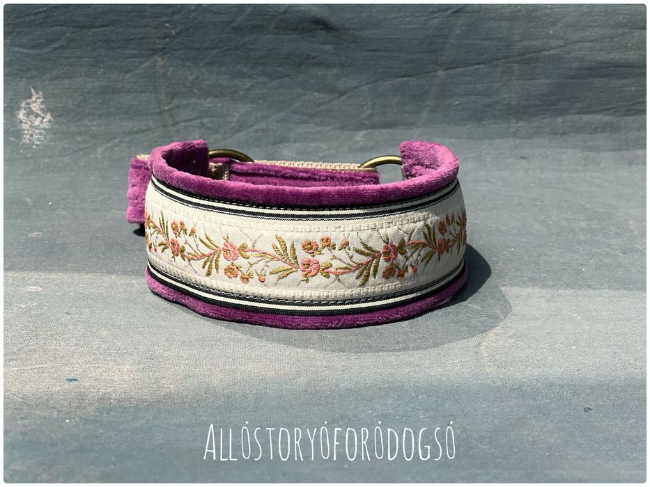 Obroza welurowa dla charta