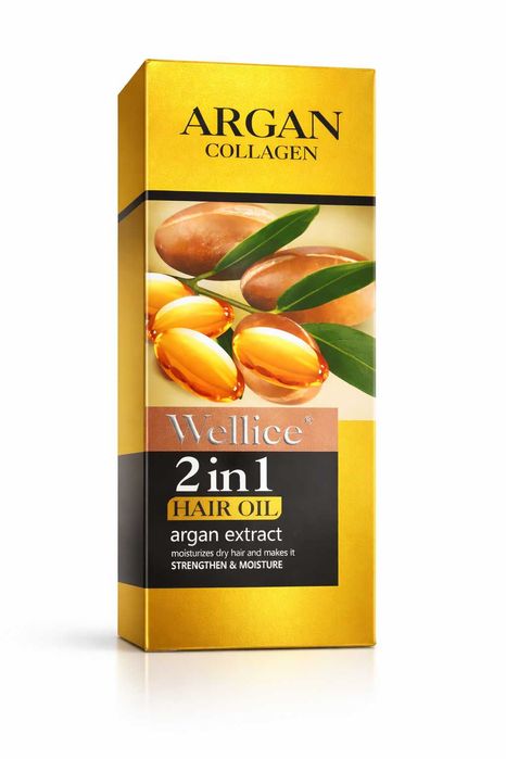 Масло для волос Argan Collagen 2 в 1 с аргановым маслом и коллагеном