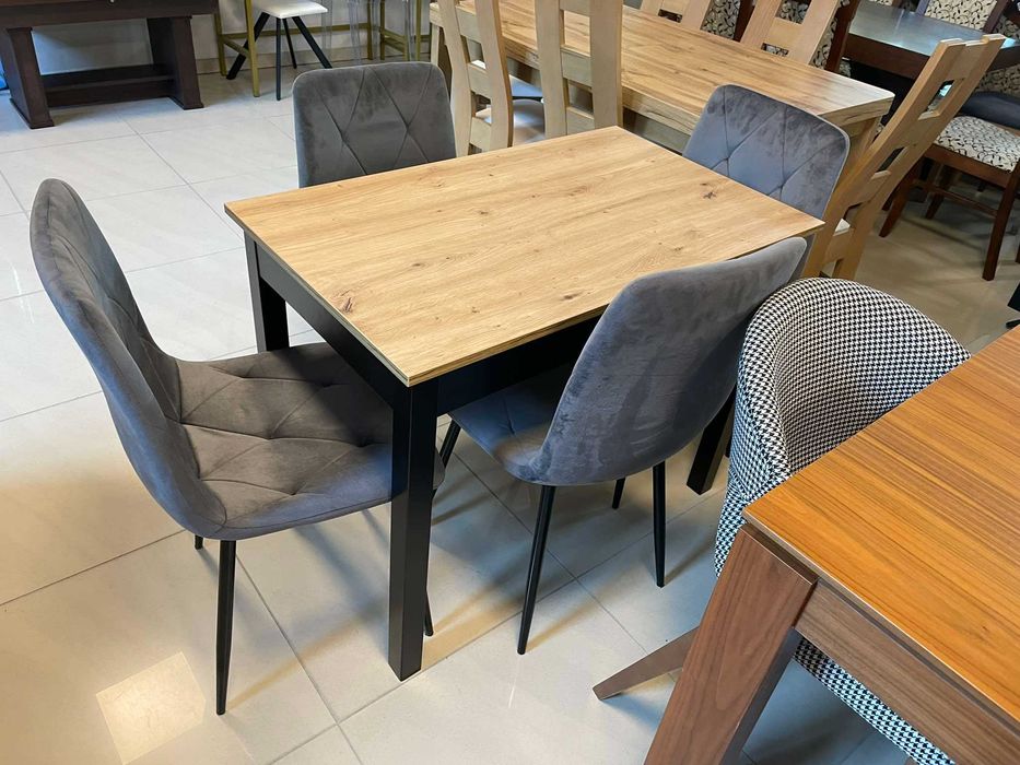 (26LI) Stół 100 x 60 cm + 4 krzesła, okazja 750 zł nowe