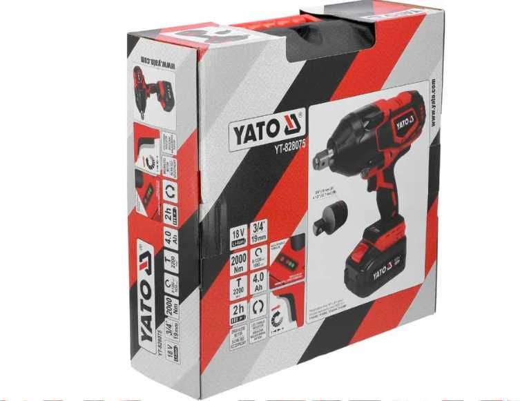 Гайковерт акумуляторний ударний YATO YT-828075 аккумуляторный шуруповерт ято