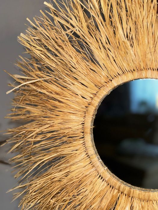 Lustro z rafii Bohostyle