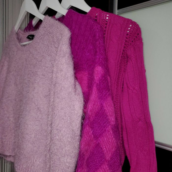 В'язаний светр, ажурний, косичка.