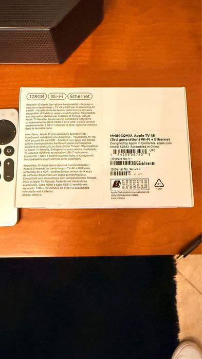 Apple TV 4K com placa rede e wifi 128gb