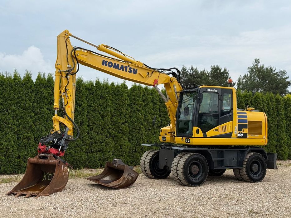 Komatsu PW 160-11  6000 mth | ROTOTILT + KLESZCZE | 2 ŁYŻKI | CAT 313 316 VOLVO EW140 148