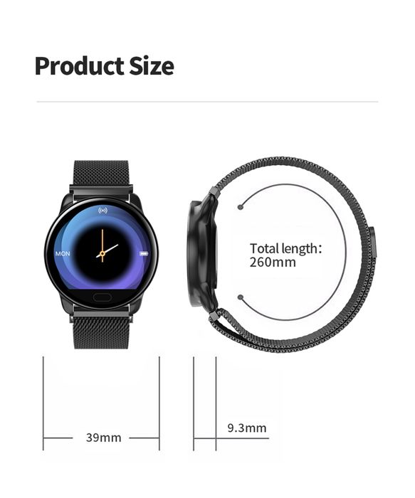 Smartwatch Relógio Monitor de frequência cardíaca