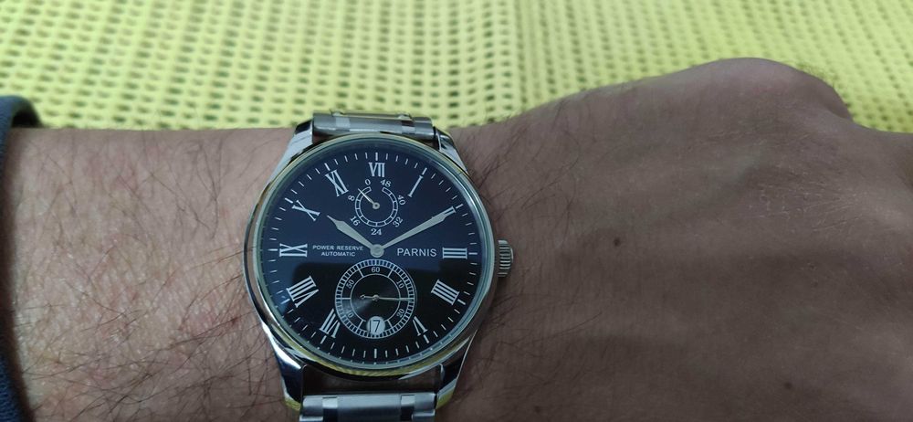 Relógio PARNIS automático Power Reserve como novo