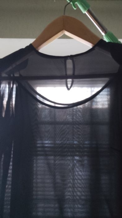 Блуза з  чорного шифона