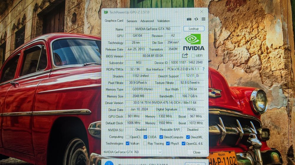 MSI GeForce GTX 760 2gb 256bit