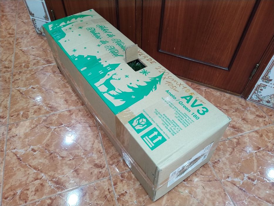 Árvore de natal verde 2,20 m casa quarto apartamento vivenda escritório gabinete cozinha.