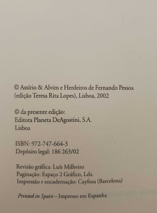 Poesia de Álvaro de Campos (vol 1) - Fernando Pessoa (portes incl.)