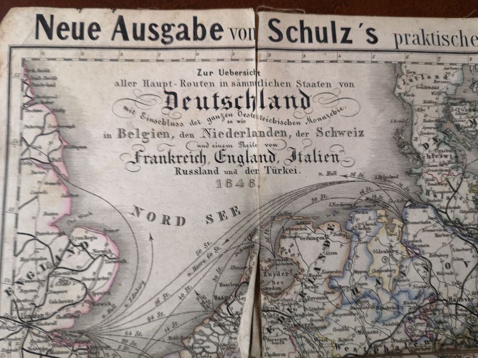 Mapa Europy 1848r pod zaborami  wydanie Wiedeń Artaria