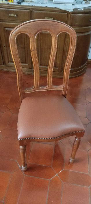 Conjunto de mesa jantar + 6 cadeiras + Móvel + mesa centro
