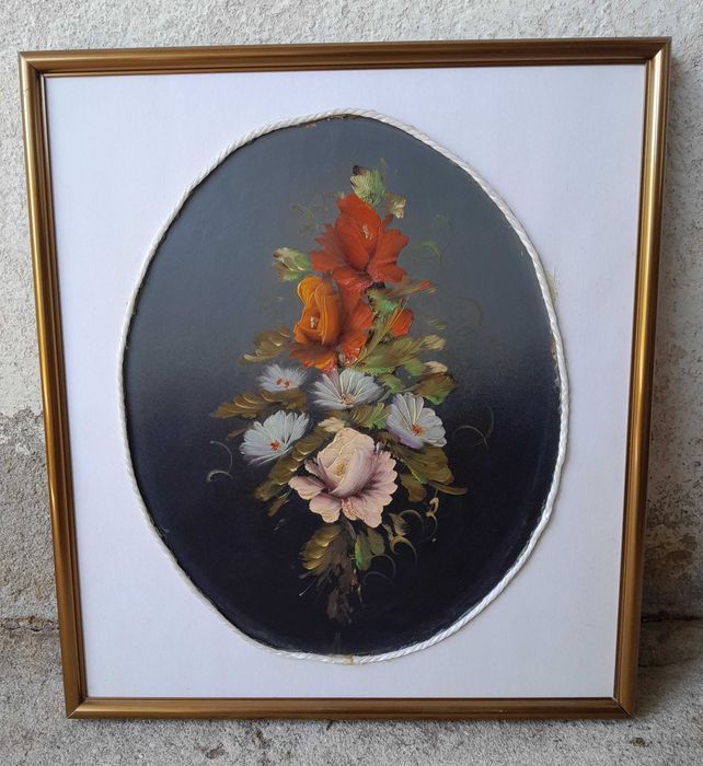Quadro antigo pintado à mão