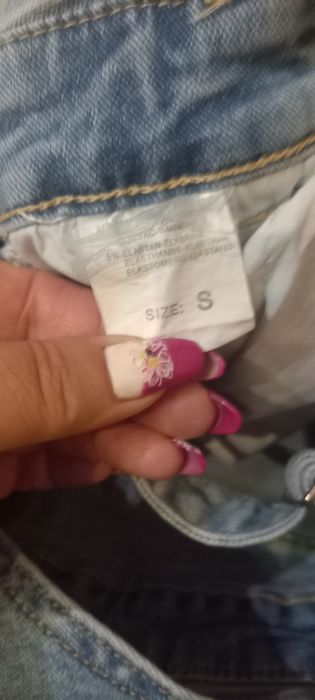 Spodenki ogrodniczki jeansowe S