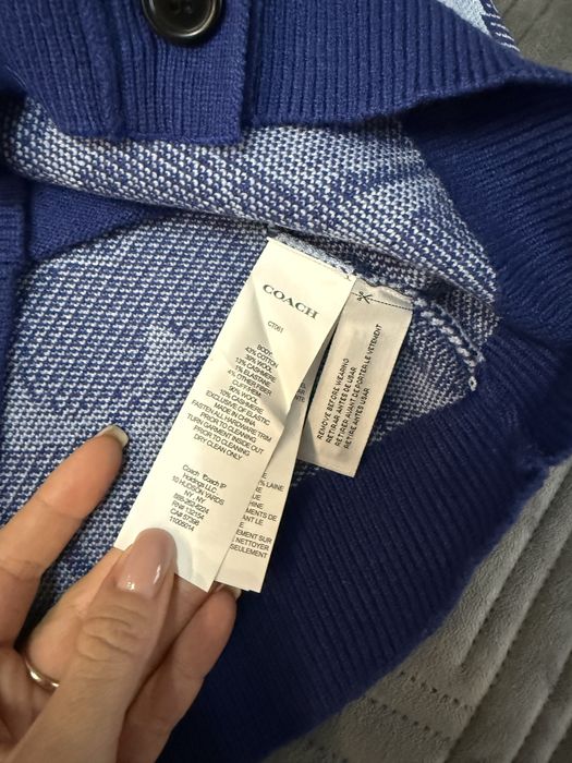 Кардиган Coach синій оригінал