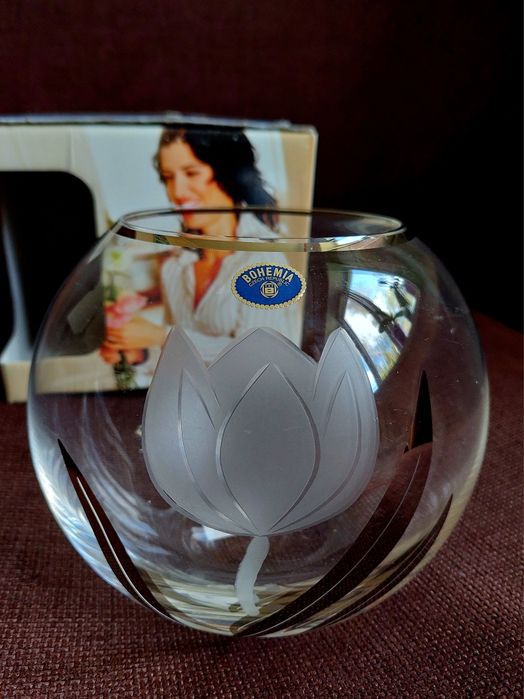 Ваза-куля Богемія/Bohemia 175мм шар