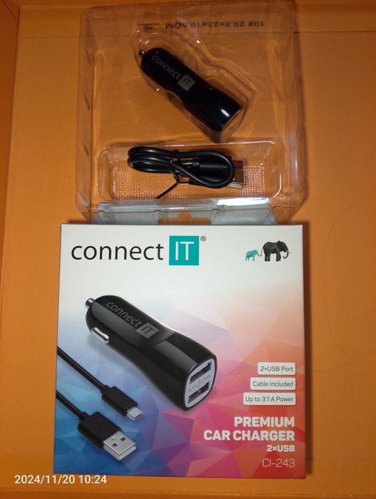 Шнур micro usb, зарядне від прикурювача
