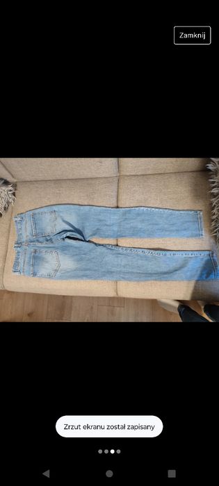 Jeansy rurki 36 niebieskie