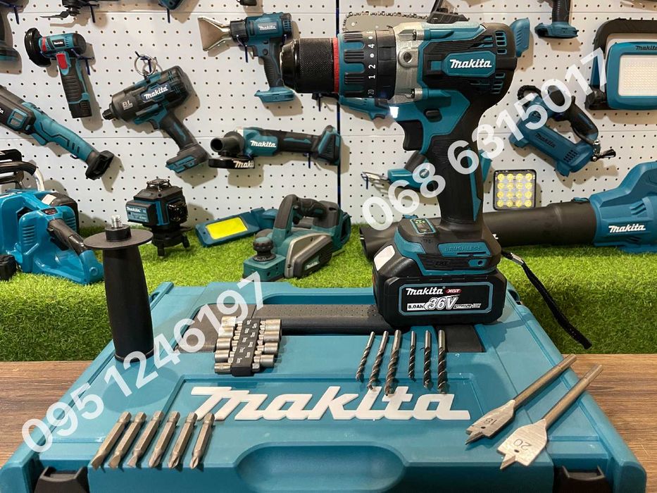 Набор акумуляторный Makita Шуруповерт DHP 489BL Болгарка DGA 511 36V