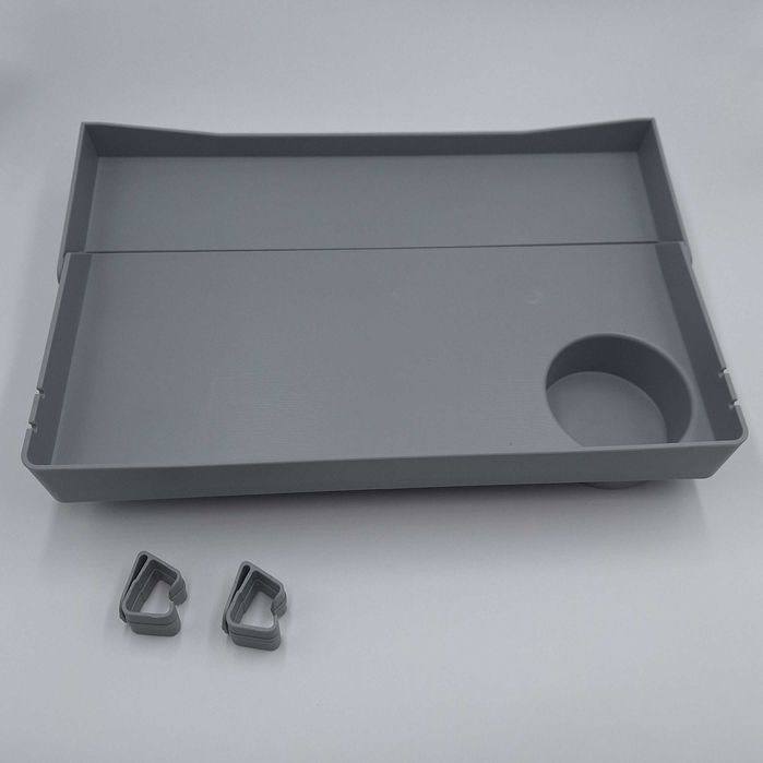 Składany stolik nocny, półka na łóżko  szary