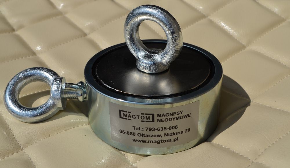Magnes neodymowy do poszukiwań 350kg uchwyt boczny górny F200 POWER