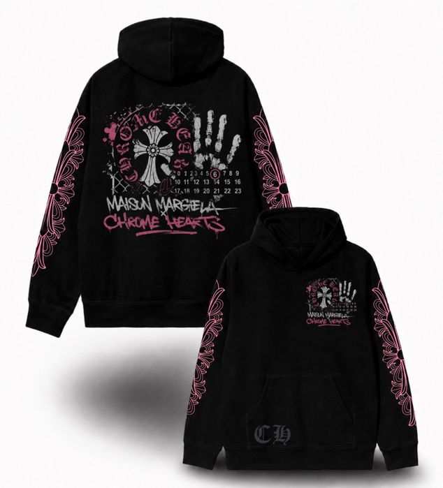 худи кофта толстовка Chrome Hearts x Maison Margiela  Paris Logo унисекс коллаборация Хром Хартс и Мейсон Марджелы  New   Отличный вариант на подарок