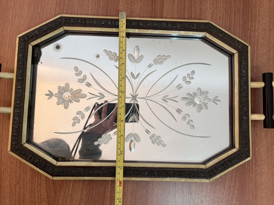 Tabuleiro espelho antigo