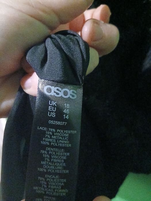Святкова чорна сукня Asos