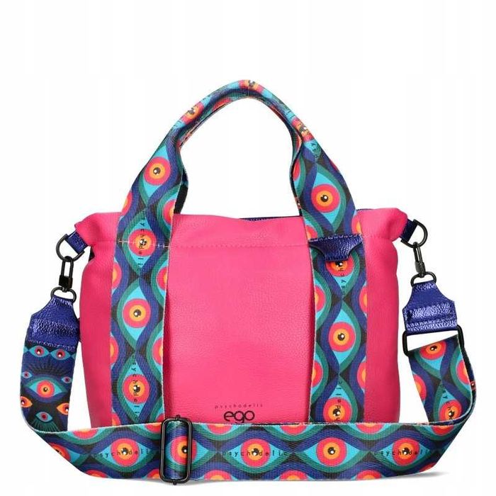 EGO Dwustronna Torebka Damska + Etui Na Okulary ZESTAW Skóra Kolory