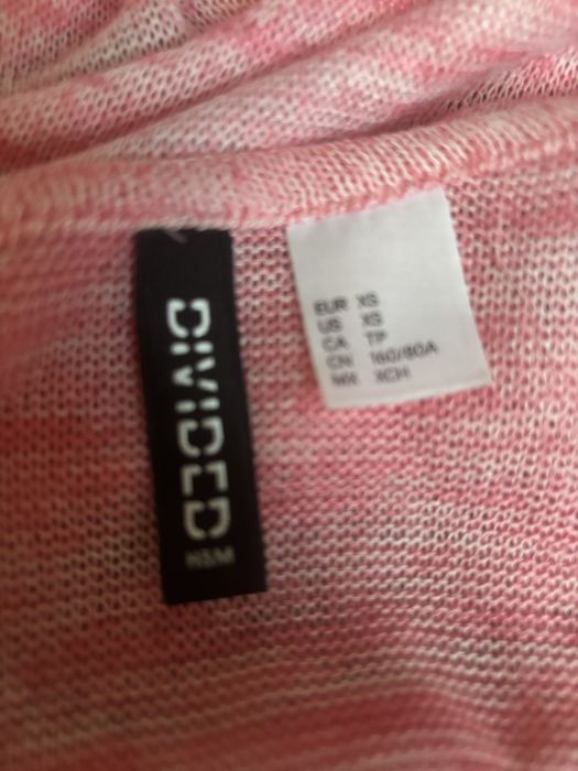 Różowy cienki kardigan XS