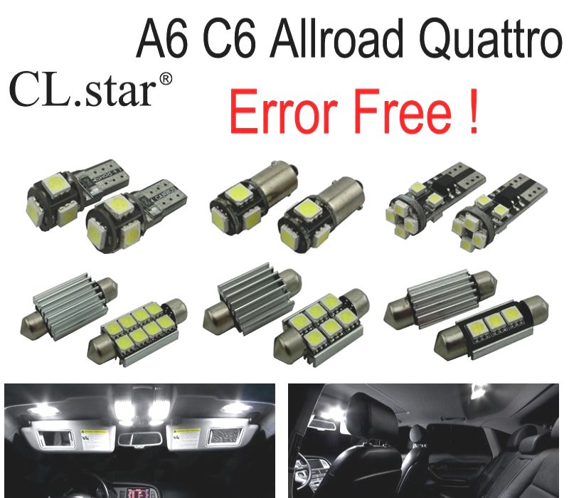 KIT COMPLETO DE 20 LÂMPADAS LED INTERIOR AUDI A6 ALLROAD QUATTRO 2006-2011