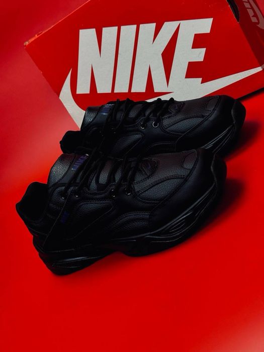 Кожані красовки Nike Monarch•чорні кросовки Найк•монарх чоловічі весна
