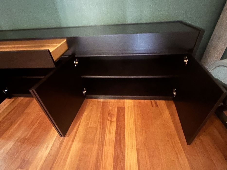 Aparador  buffet wenge com gavetas e portas  Casadek medidas  50x238