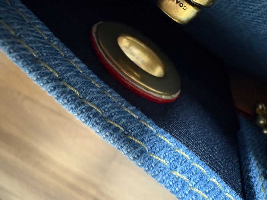 Torebka kuferek jeansowa ala coach nowa