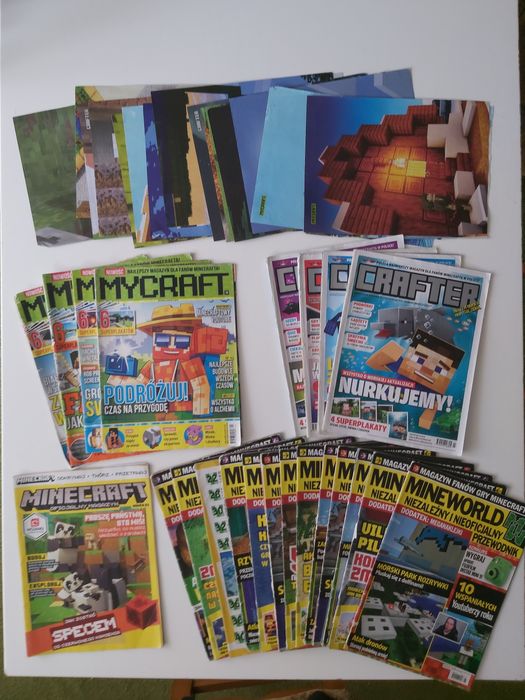 Zestaw 22 magazynów Minecraft + 18 plakatów