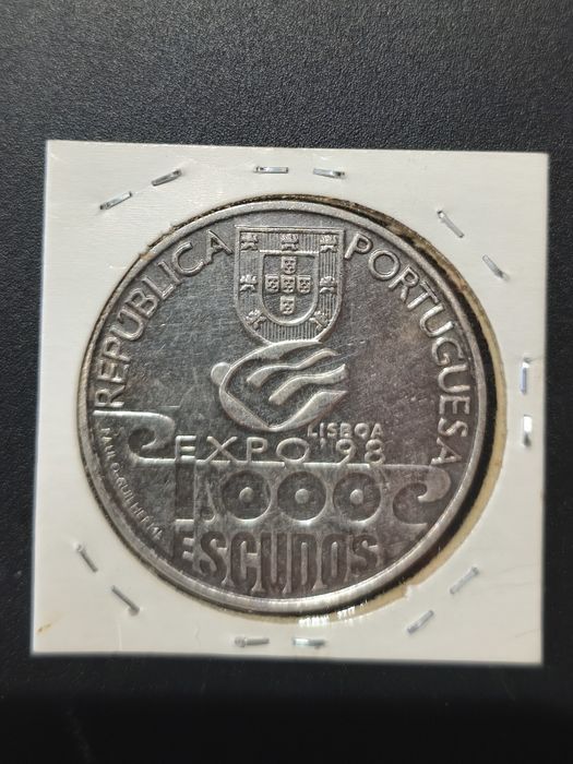Moeda 1000 esc milénio do Atlântico  1999 prata