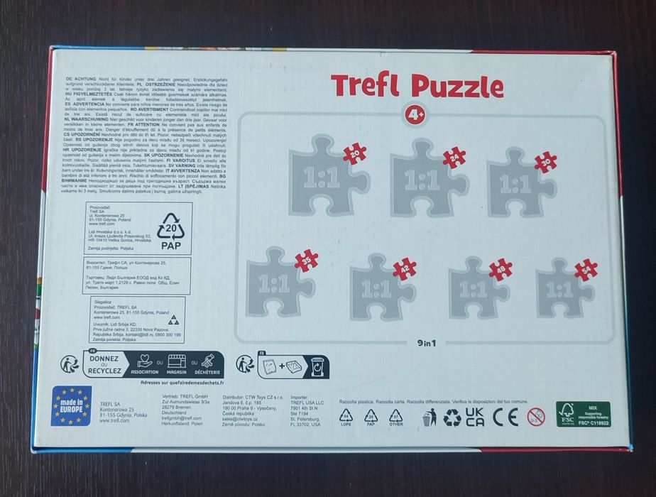 Puzzle Trefl Psi Patrol 9 w 1